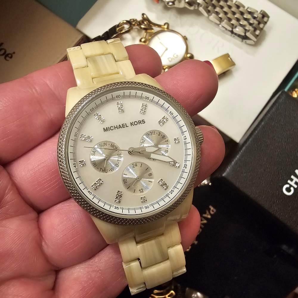 Michael kors horn watch resized for small wrist
